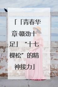 「青春华章·赣劲十足」“十七棵松”的精神接力