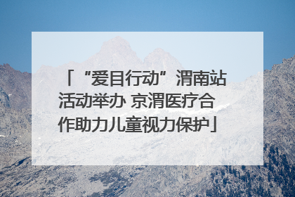 “爱目行动”渭南站活动举办 京渭医疗合作助力儿童视力保护