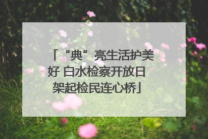 “典”亮生活护美好 白水检察开放日架起检民连心桥