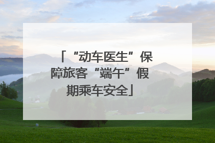 “动车医生”保障旅客“端午”假期乘车安全