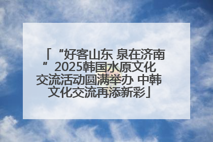 “好客山东 泉在济南”2025韩国水原文化交流活动圆满举办 中韩文化交流再添新彩