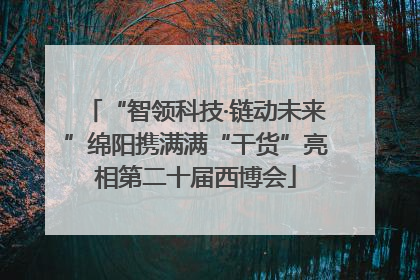 “智领科技·链动未来”绵阳携满满“干货”亮相第二十届西博会