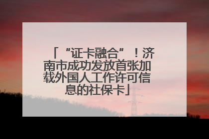 “证卡融合”！济南市成功发放首张加载外国人工作许可信息的社保卡