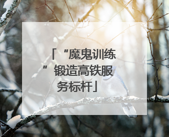 “魔鬼训练”锻造高铁服务标杆