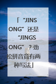 “JINSONG”还是“JINGSONG”？劲松拼音竟有两种写法
