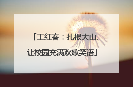 王红春：扎根大山、让校园充满欢歌笑语