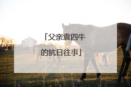 父亲袁四牛的抗日往事