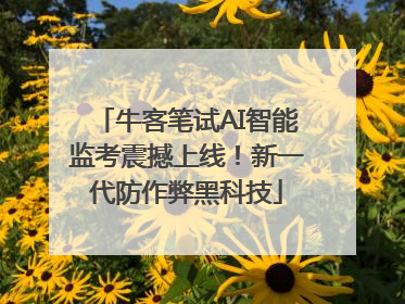 牛客笔试AI智能监考震撼上线！新一代防作弊黑科技