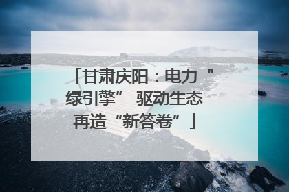 甘肃庆阳：电力“绿引擎” 驱动生态再造“新答卷”