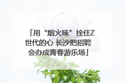 用“烟火味”拴住Z世代的心 长沙把招聘会办成青春游乐场