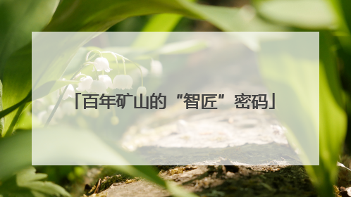 百年矿山的“智匠”密码