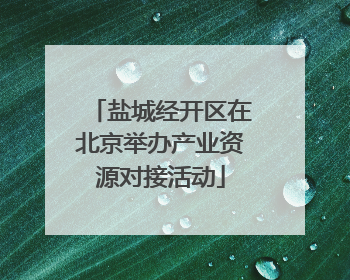 盐城经开区在北京举办产业资源对接活动