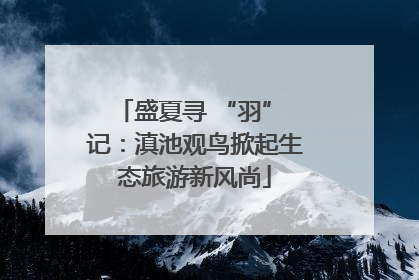 盛夏寻 “羽” 记：滇池观鸟掀起生态旅游新风尚
