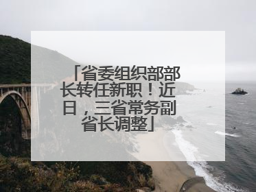 省委组织部部长转任新职！近日，三省常务副省长调整