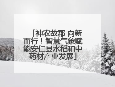 神农故郡 向新而行！智慧气象赋能安仁县水稻和中药材产业发展