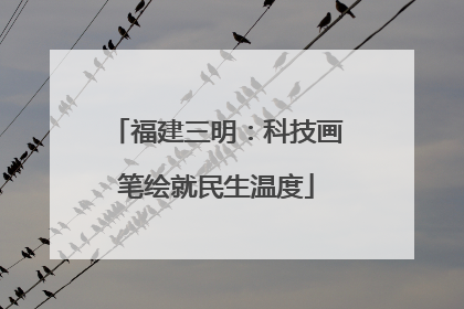 福建三明：科技画笔绘就民生温度