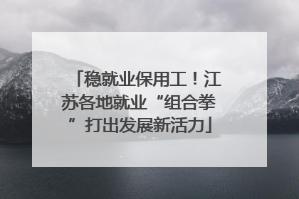 稳就业保用工！江苏各地就业“组合拳”打出发展新活力