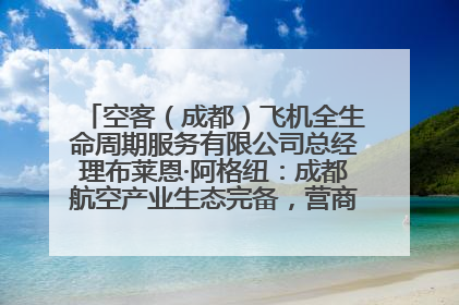 空客（成都）飞机全生命周期服务有限公司总经理布莱恩·阿格纽：成都航空产业生态完备，营商环境优势显著