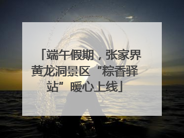 端午假期，张家界黄龙洞景区“粽香驿站”暖心上线