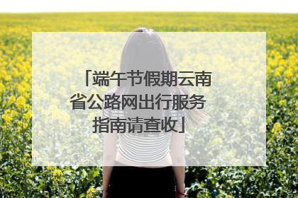 端午节假期云南省公路网出行服务指南请查收