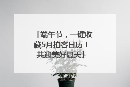 端午节，一键收藏5月拍客日历！共迎美好夏天