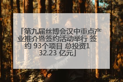 第九届丝博会汉中重点产业推介暨签约活动举行 签约 93个项目 总投资132.23 亿元
