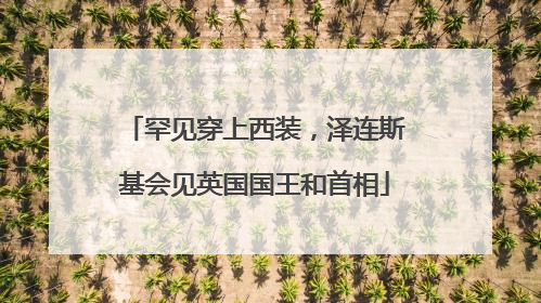 罕见穿上西装，泽连斯基会见英国国王和首相