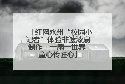 红网永州“校园小记者”体验非遗漆扇制作：一扇一世界 童心传匠心