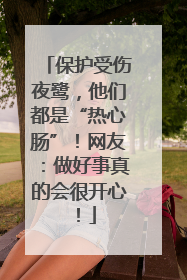 保护受伤夜鹭，他们都是“热心肠”！网友：做好事真的会很开心！