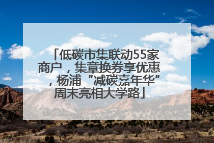 低碳市集联动55家商户，集章换券享优惠，杨浦“减碳嘉年华”周末亮相大学路