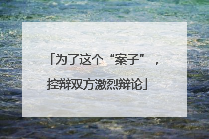 为了这个“案子”，控辩双方激烈辩论