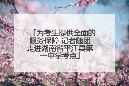 为考生提供全面的服务保障 记者随团走进湖南省平江县第一中学考点