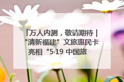 万人内测，敬请期待｜“清新福建”文旅惠民卡亮相“5·19 中国旅游日”福建分会场