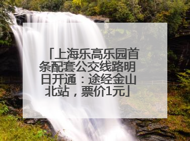 上海乐高乐园首条配套公交线路明日开通：途经金山北站，票价1元