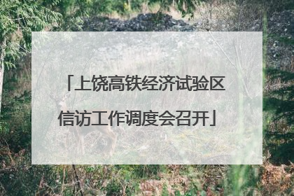 上饶高铁经济试验区信访工作调度会召开