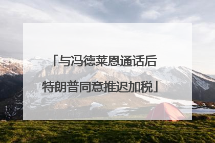 与冯德莱恩通话后 特朗普同意推迟加税