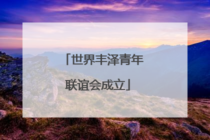世界丰泽青年联谊会成立