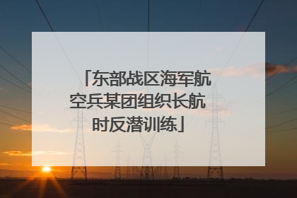 东部战区海军航空兵某团组织长航时反潜训练