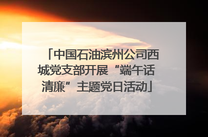 中国石油滨州公司西城党支部开展“端午话清廉”主题党日活动