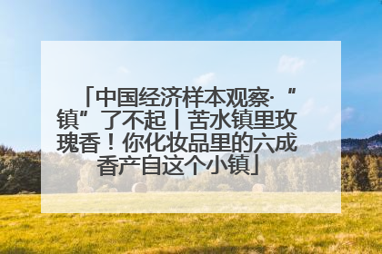 中国经济样本观察·“镇”了不起丨苦水镇里玫瑰香！你化妆品里的六成香产自这个小镇