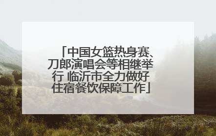 中国女篮热身赛、刀郎演唱会等相继举行 临沂市全力做好住宿餐饮保障工作