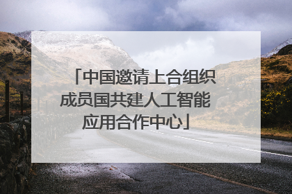 中国邀请上合组织成员国共建人工智能应用合作中心