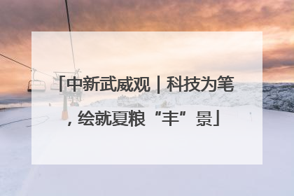 中新武威观｜科技为笔，绘就夏粮“丰”景
