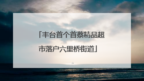 丰台首个首蔡精品超市落户六里桥街道