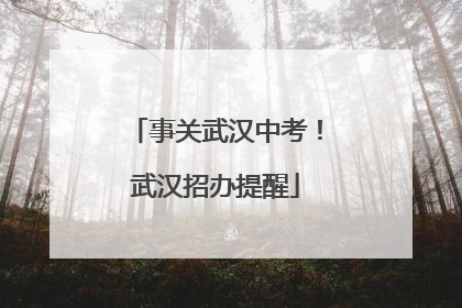 事关武汉中考！武汉招办提醒