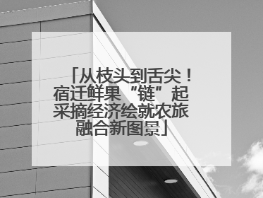 从枝头到舌尖！宿迁鲜果“链”起采摘经济绘就农旅融合新图景