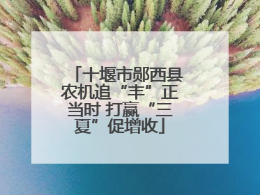 十堰市郧西县农机追“丰”正当时 打赢“三夏”促增收