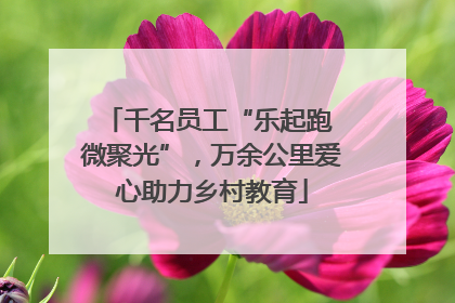 千名员工“乐起跑 微聚光”，万余公里爱心助力乡村教育