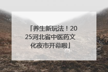 养生新玩法！2025河北省中医药文化夜市开幕啦