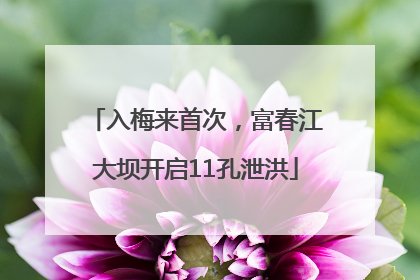 入梅来首次，富春江大坝开启11孔泄洪